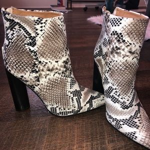 Snake skin booties